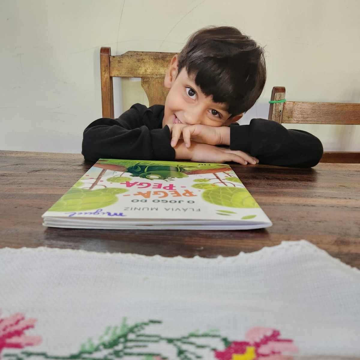 Exemplo de paciente com material educativo